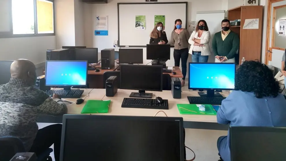 Un momento de la visita.