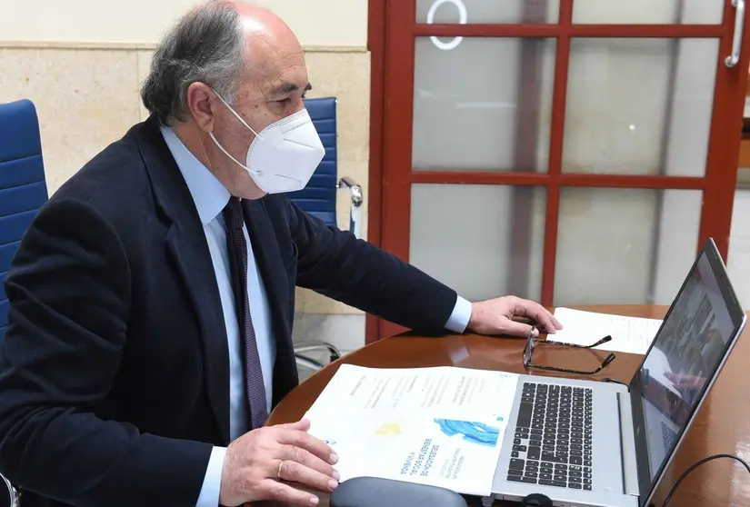 Landaluce, durante la comisi&oacute;n con las ONGs.