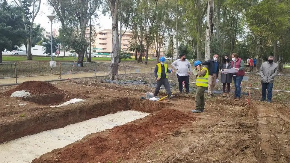 Un momento de la visita.
