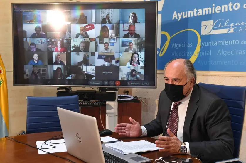 Landaluce, en el pleno.