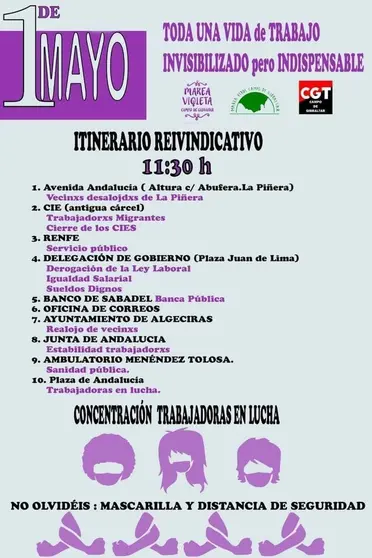 Cartel del itinerario.