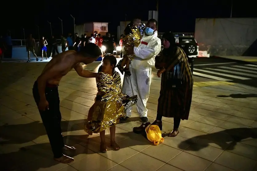 Migrantes en Ceuta.