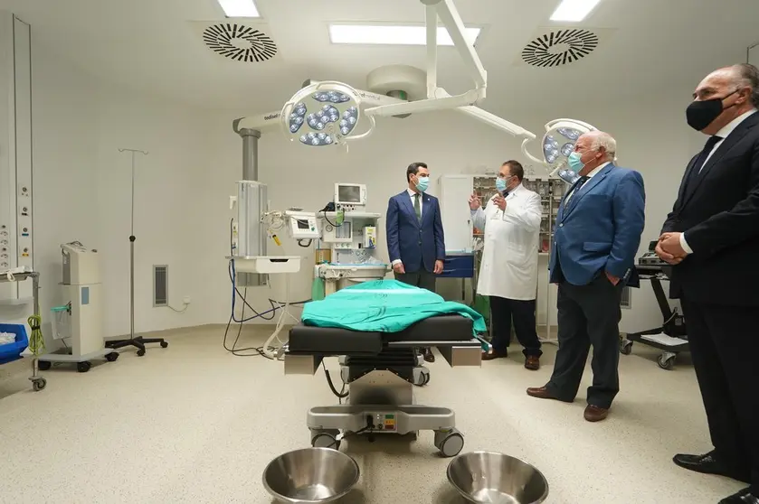 Moreno, en su visita al hospital.
