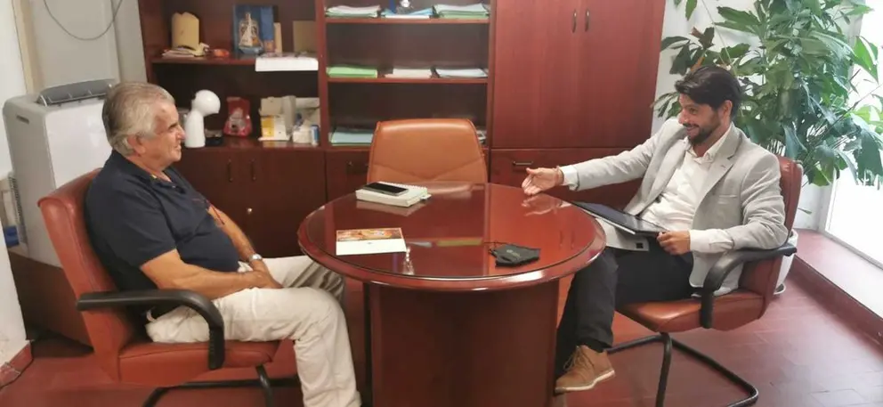 Pelayo y Soto durante la reuni&oacute;n mantenida en la ma&ntilde;ana de hoy
