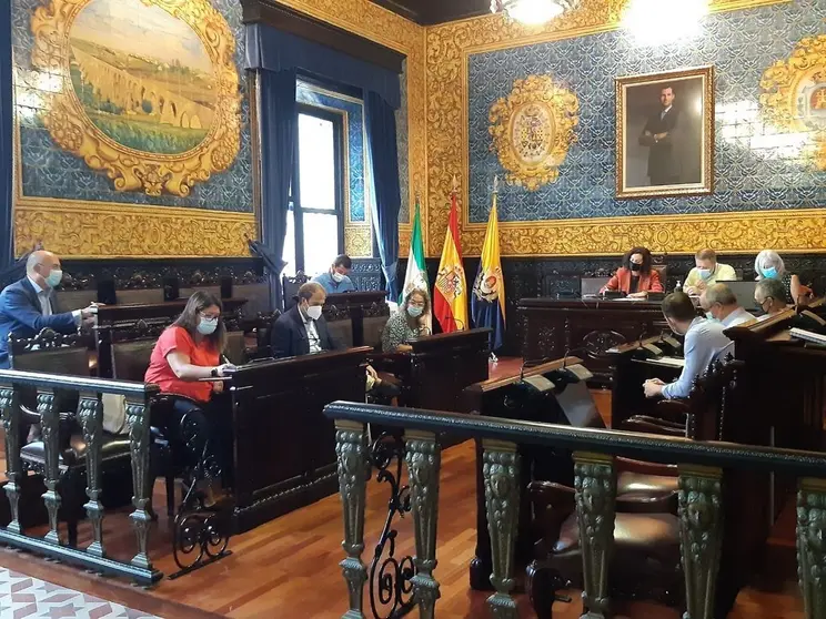 Imagen de la reuni&oacute;n celebrada en el Sal&oacute;n de Plenos