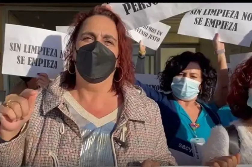 &Aacute;ngela Aguilera trabajadoras limpieza Punta Europa