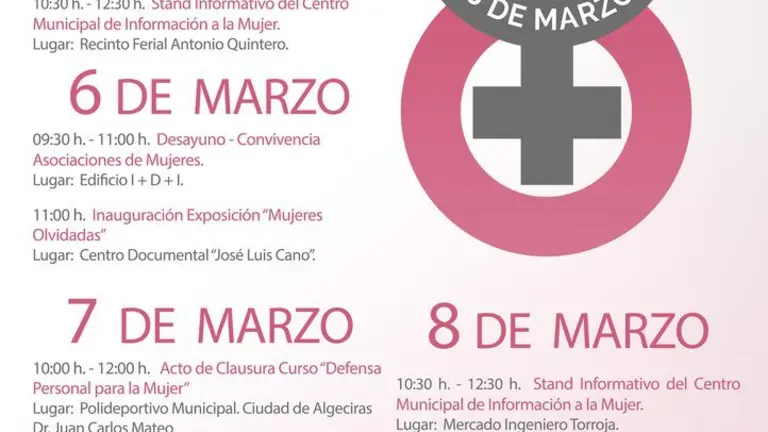 PROGRAMACI&Oacute;N DIA INTERNACIONAL DE LA MUJER 2019