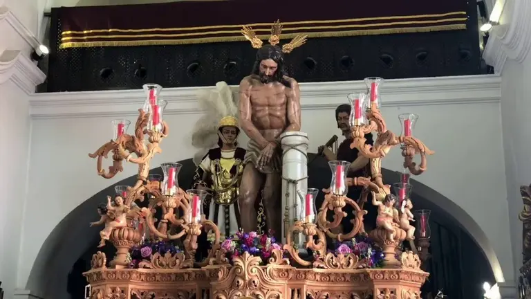 jes&uacute;s atado a la columna