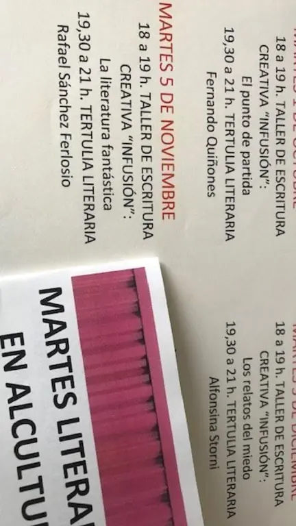 Foto 1 trimestre Tertulias Literarias 2019