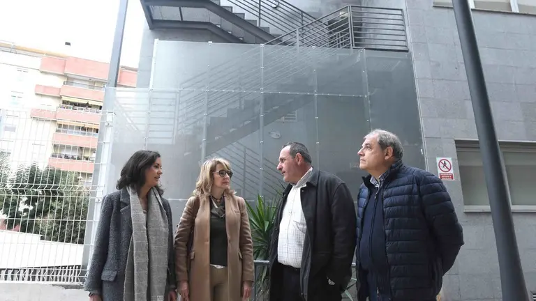 Un momento de la visita.