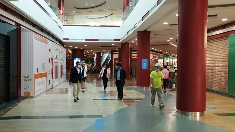 Un momento de la visita.