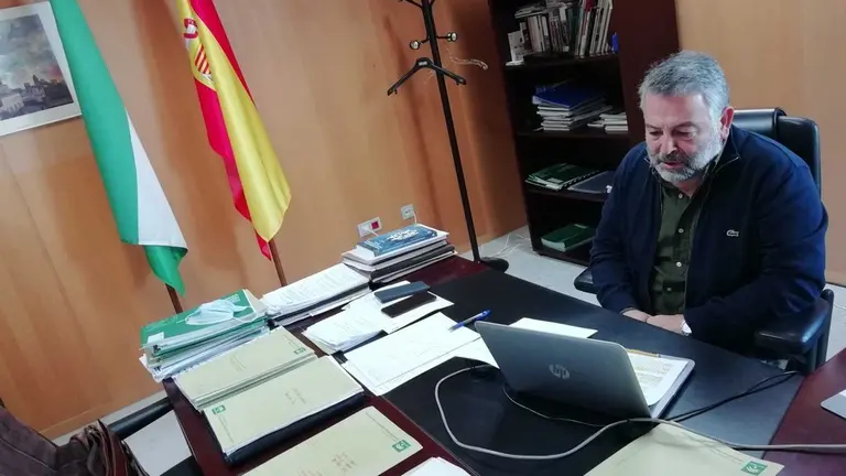 El delegado, durante su intervenci&oacute;n.