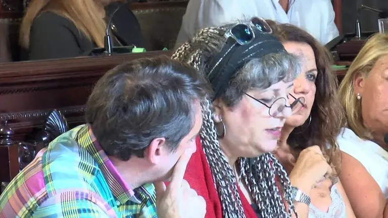 Miembros de Adelante, en el pleno.