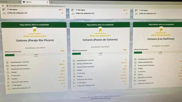 web playas