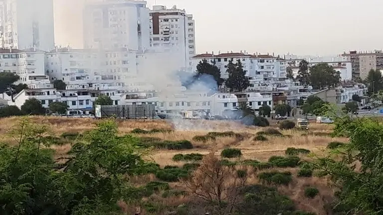 Imagen del fuego, hoy.