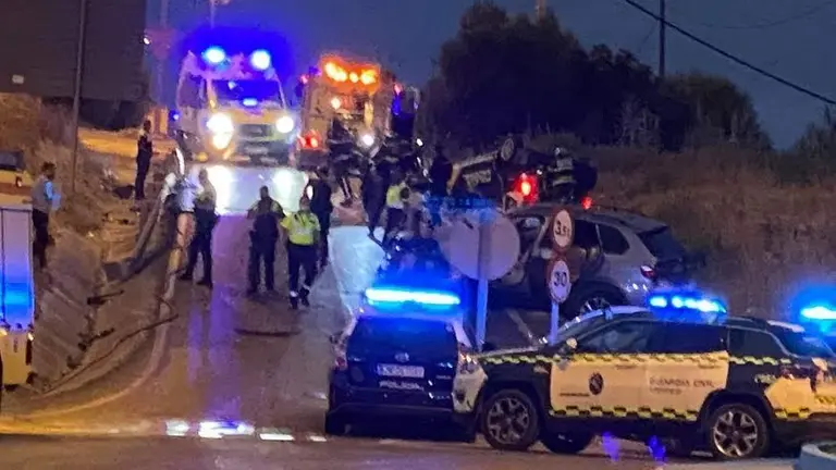 Imagen del suceso en la rotonda de Los Pastores.