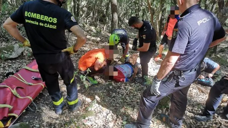 Momento del rescate.