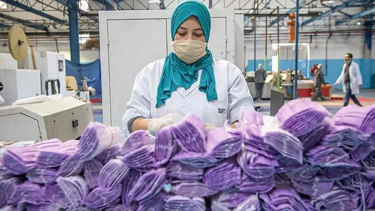 f&aacute;brica de mascarillas en Marruecos