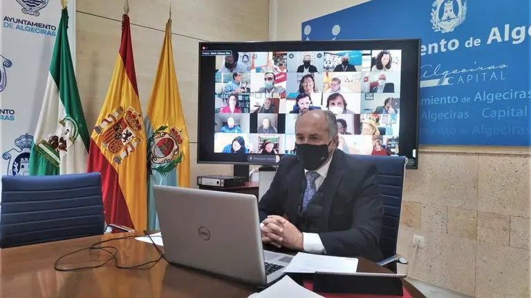 Landaluce, en el pleno.