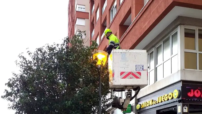 Alumbrado en Paseo Mar&iacute;timo.