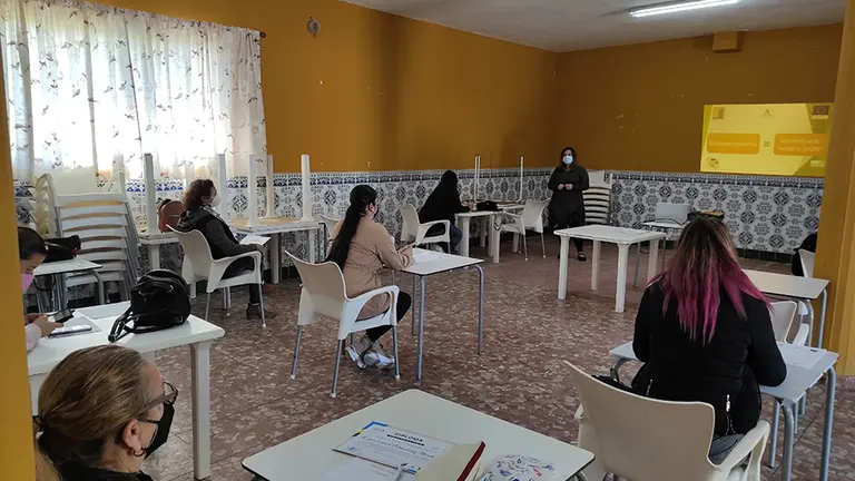 Un instante del taller.