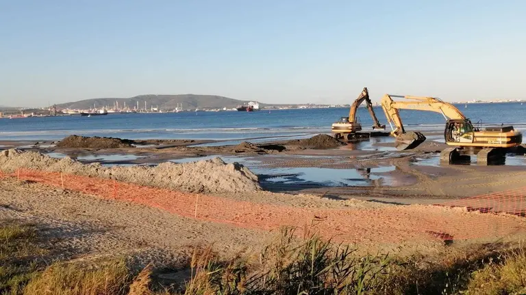 movimiento de arena en El Rinconcillo