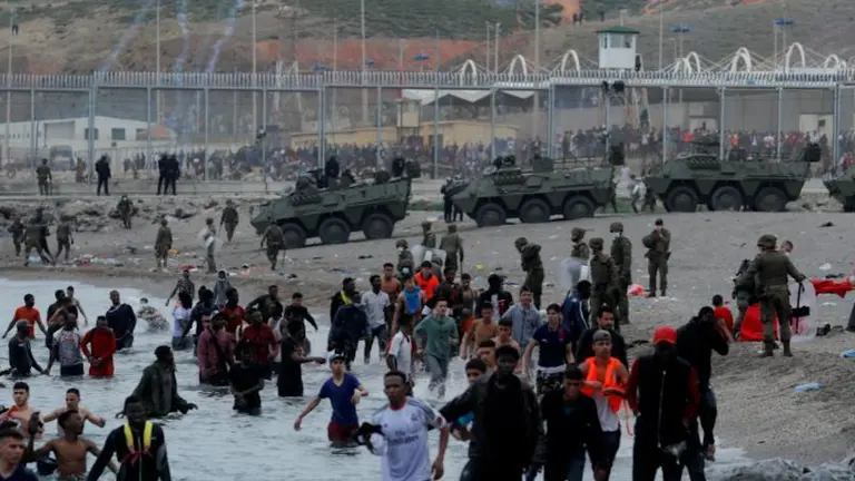 inmigrantes en el tarajal