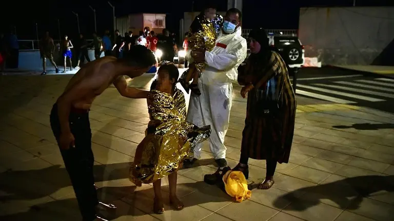Migrantes en Ceuta.