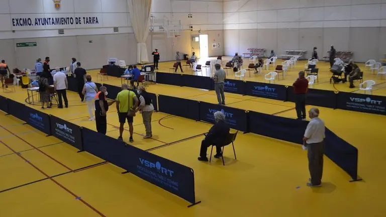 vacunaci&oacute;n en el pabell&oacute;n de tarifa