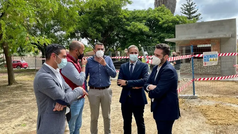 Un momento de la visita.