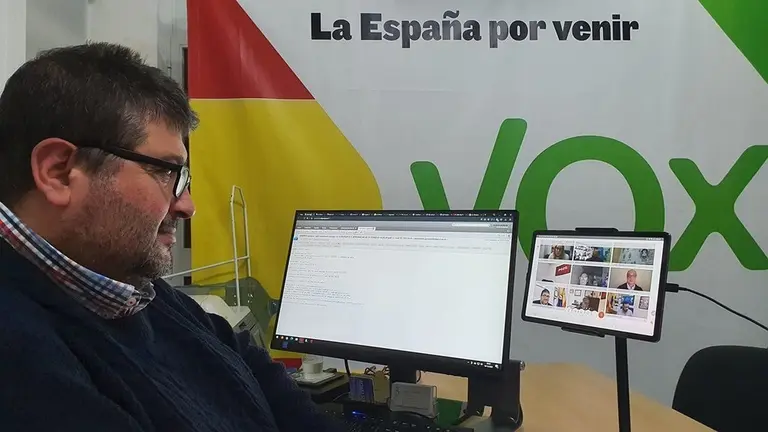 Gallardo, en una reuni&oacute;n telem&aacute;tica.