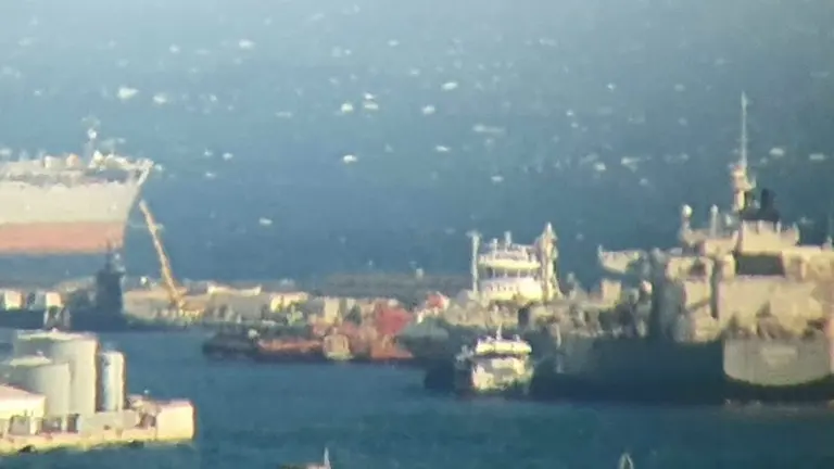 El submarino, en Gibraltar.