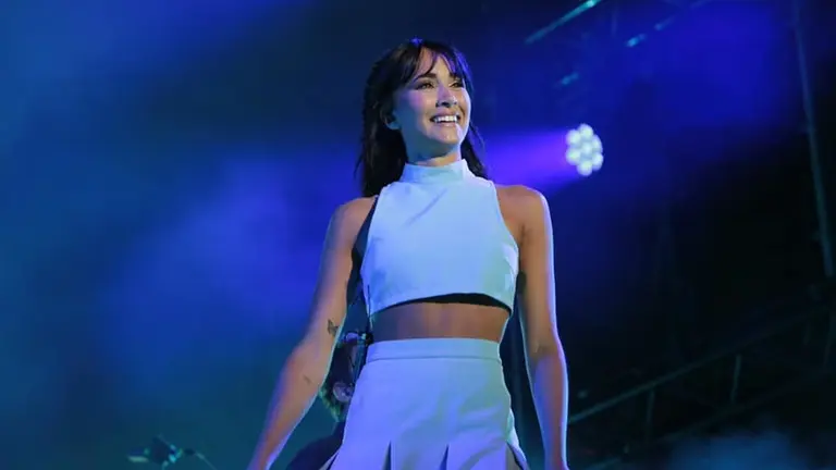 Aitana, en Algeciras anoche.