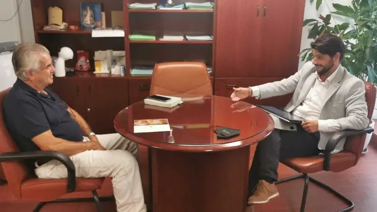 Pelayo y Soto durante la reuni&oacute;n mantenida en la ma&ntilde;ana de hoy