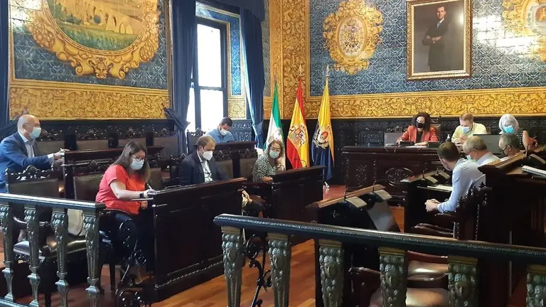 Imagen de la reuni&oacute;n celebrada en el Sal&oacute;n de Plenos